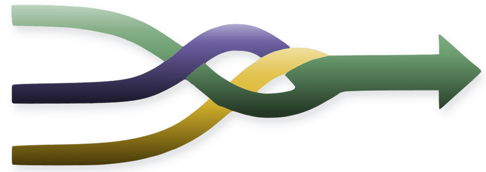 The Triple Lock: three strands (Voice, Metrics and Strategic direction) weave together and merge into a single arrow pointing in one clear direction of travel.